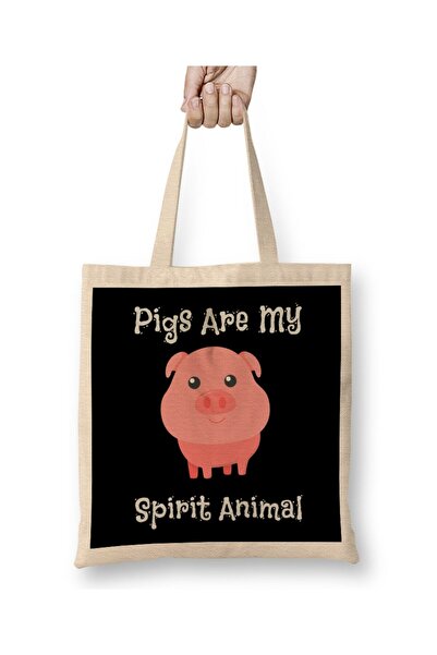 dekado حقيبة حفاضات الأطفال اللطيفة من Pigs Are My Spirit Animal بمقبض طويل