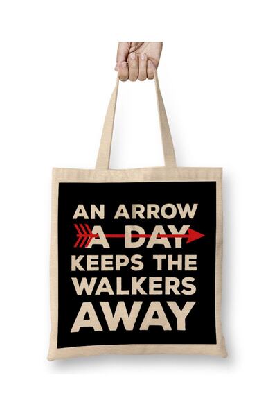 dekado حقيبة قماش Walking Dead An Arrow A Day Keeps The Walkers Away بمقبض طويل