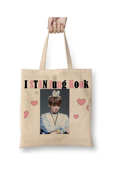 dekado Bts Jung Kook Baseball Sleeve Tote Bag Long Handle