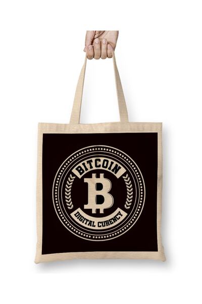 dekado Bitcoin العملة الرقمية تشفير BTC التعدين هدية حقيبة القماش مقبض طويل