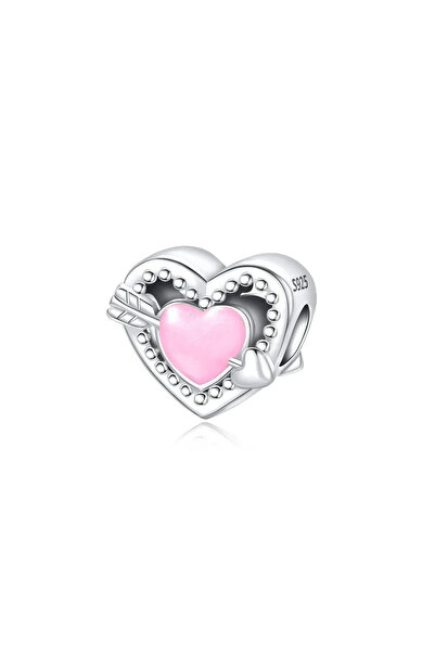Choice33 SCR6570 New Heart-Shaped Charms 925 Sterling Silver Flower Forever L...