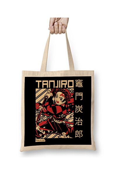 dekado Touz Tanjiro Demon Slayer Kimetsu No Yaiba Anime Tote Bag مقبض طويل