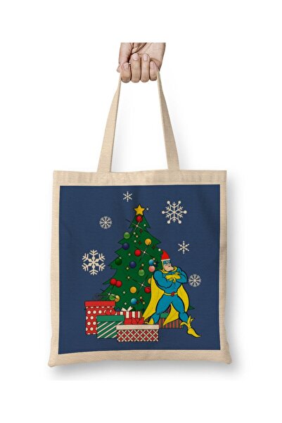 dekado Bananaman Around The Christmas Tree Tote Bag Long Handle