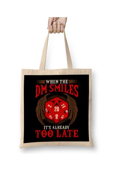 dekado Funny When the DM Smiles, It's Already Too Late Tote Bag Long Handle