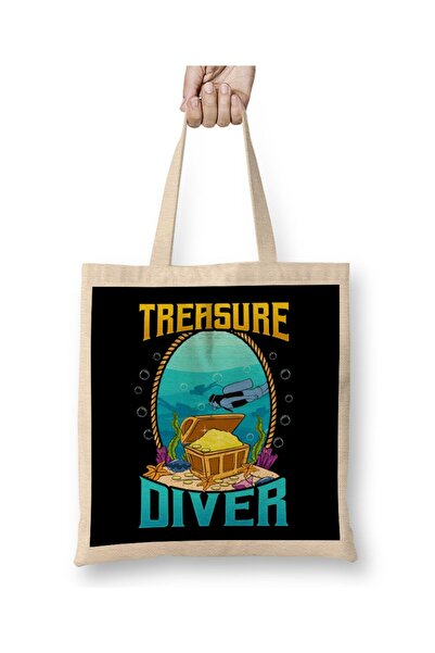 dekado Awesome Scuba Diving Treasure Diver Tote Bag Long Handle