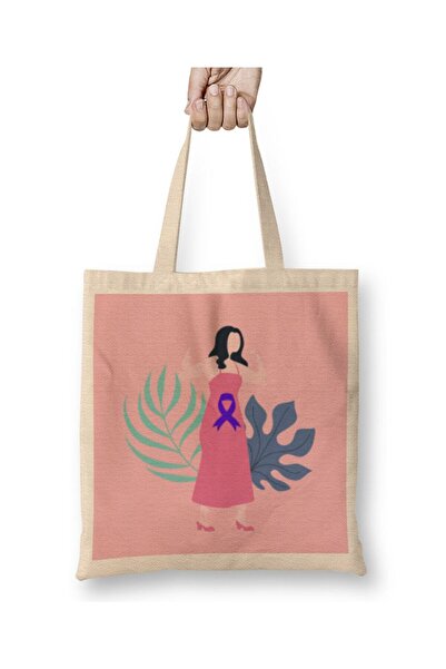 dekado حقيبة نسائية من CROHN'S & AWARENESS Warrior غير قابلة للكسر بمقبض طويل