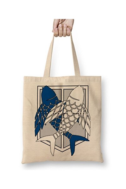 dekado حقيبة حمل من Attack On Titan Survey Corps Fish Of Freedom بمقبض طويل