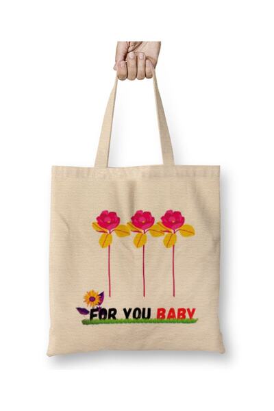 dekado FOR YOU MY Daddy Flowers Cloth Bag Long Handle