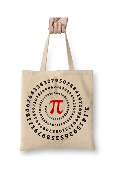 dekado Pi Number Mathematics Special Design Cloth Bag Long Handle