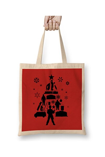 dekado Home Alone Christmas Tree Silhouette Tote Bag Long Handle