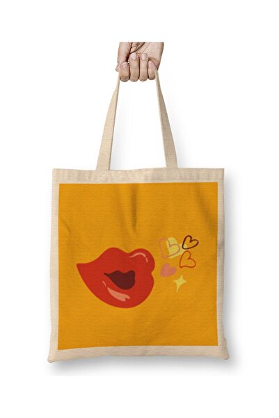dekado حقيبة قماش Kiss Me Love Me Kiss Me Love Me ذات مقبض طويل