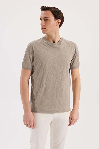 Jakamen Μπλουζάκι Vizon Slim Fit με λαιμόκοψη ποδηλάτου και σχέδιο, 100% βαμβ...