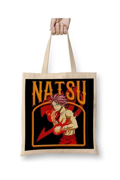dekado حقيبة قماش Fairy Tail Natsu Dragneel Fighting Stance بمقبض طويل