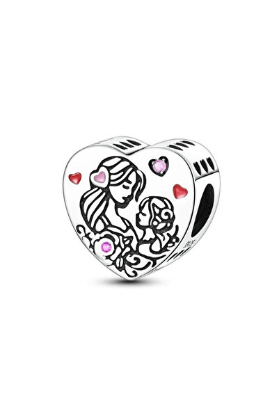 choice2 KTC1531 New Heart-Shaped Charms 925 Sterling Silver Flower Forever Lo...