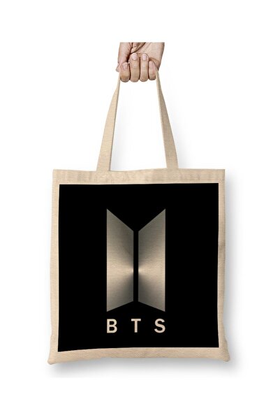 dekado حقيبة قماش بشعار BTS 02 بمقبض طويل