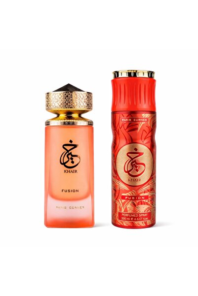 Paris Corner Khair Fusion Σετ Δώρου, Γυναικείο, Ω ντε Παρφούμ, 100 ml + Αποσμ...