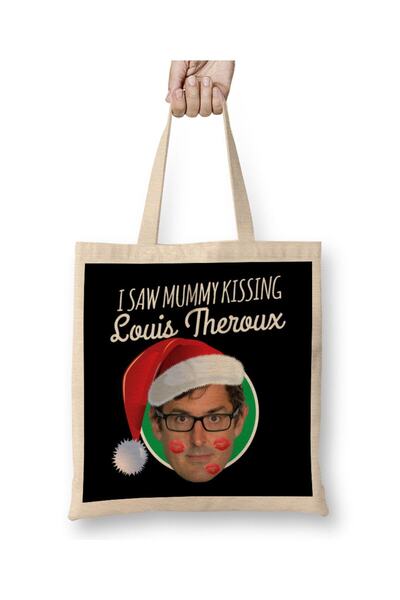 dekado I Saw Mummy Kissing Louis Theroux Christmas Tote Bag Long Handle