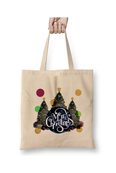 dekado Merry Christmas New Year Concept 08 Cloth Bag Long Handle