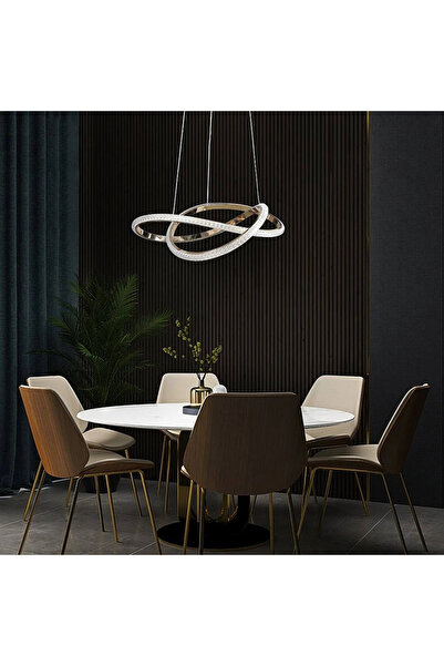 Gracek ثريا عصرية مودرن لون ذهبي 3 اضاءات مدموجة 60w