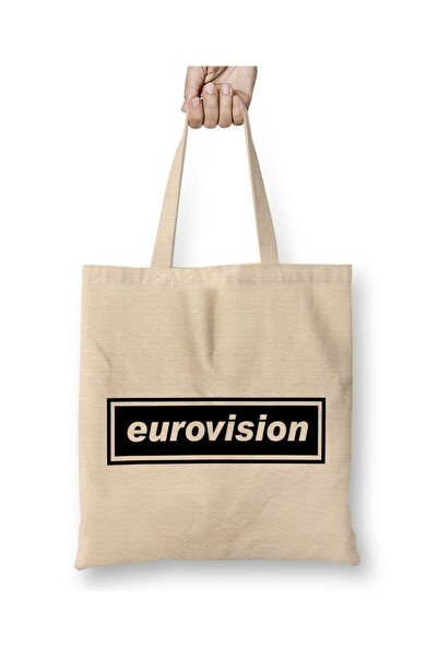 dekado حقيبة قماش بشعار Eurovision Oasis بمقبض طويل