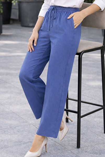 benguen Τζιν παντελόνι με ελαστική μέση B6707 Σκούρο Μπλε