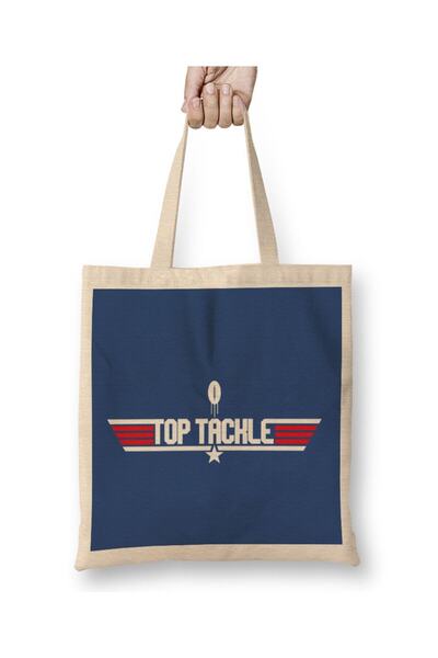 dekado حقيبة حمل بشعار Top Gun Top Tackle Rugby Ball بمقبض طويل