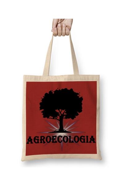 dekado حقيبة قماش Agroecologia ذات مقبض طويل