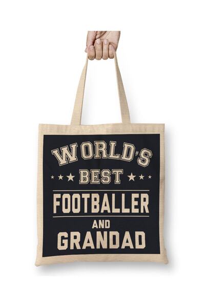 dekado حقيبة قماش أفضل لاعب كرة قدم وGrandad في العالم بمقبض طويل