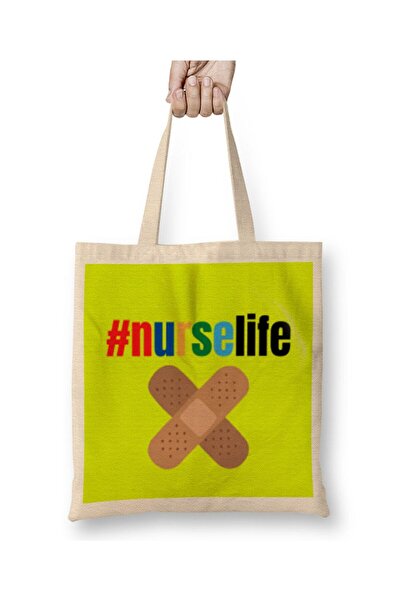 dekado Nurse Gift İdea Funny Saying Quote-Nursing Medical Cloth Bag Long Handle