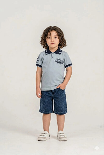 Bontino Σετ δύο τεμαχίων για αγόρια: Μπλουζάκι με στάμπα στα μανίκια και λαιμ...