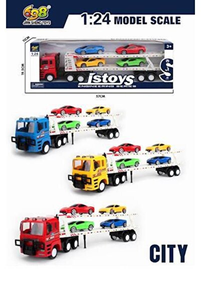 MAKSIK Autocamion de remorcare cu un set de mașinuțe 1:24 MIX