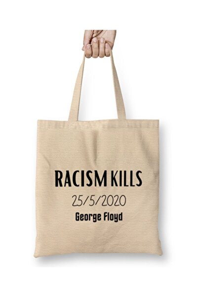 dekado حقيبة قماش جورج فلويد بمقبض طويل من Racism KILLS 25 5 2020