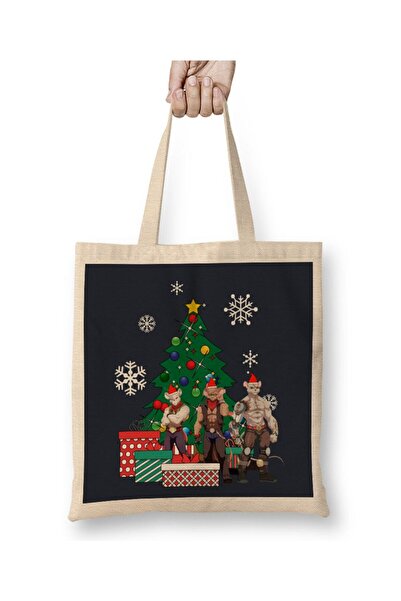 dekado Biker Mice From Mars Around The Christmas Tree Tote Bag Long Handle