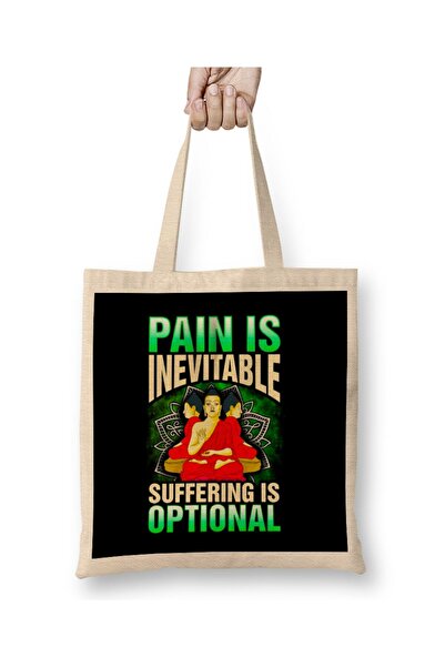 dekado Pain Is Inevitable Suffering Is Optional Stoic Tote Bag Long Handle