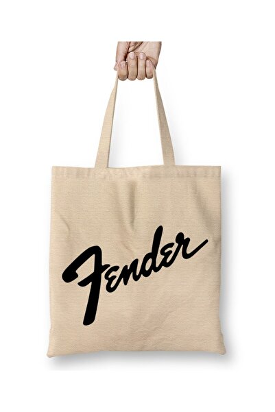 Generic Brand حقيبة قماش بشعار Fender Music Bass Guitar بمقبض طويل