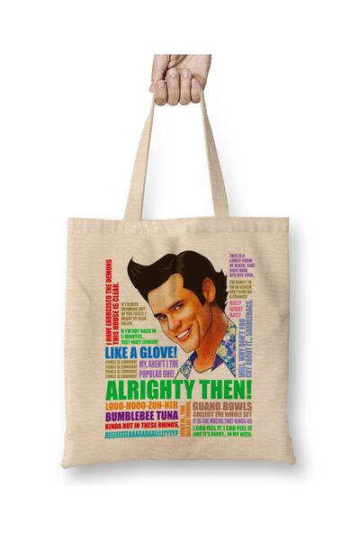 Generic Brand حقيبة قماش Ace Ventura Ace Quotes بمقبض طويل