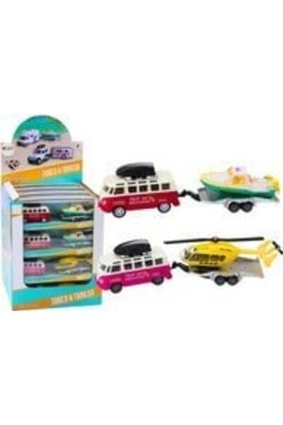 LeanToys Mașină off-road cu barcă sau elicopter, tracțiune metalică