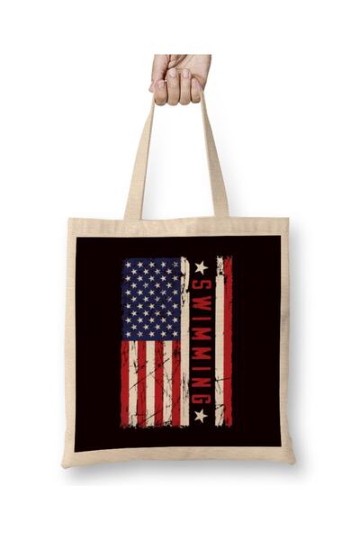 Generic Brand Swimming Swim Swimmer Athlete US American Flag Water Sports Tot...