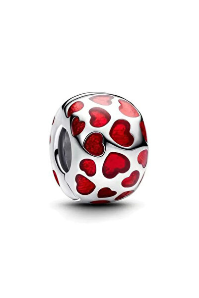 Choice82 AMC013344 New Heart-Shaped Charms 925 Sterling Silver Flower Forever...