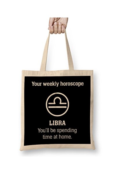 dekado حقيبة قماش عازلة ذاتيًا من Your Weekly Horoscope Libra ذات مقبض طويل