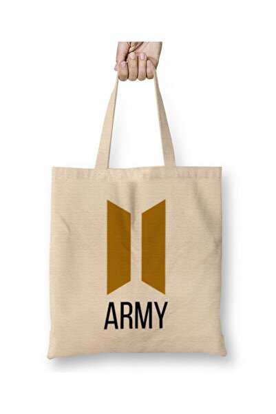 dekado حقيبة قماش Bts Army Gift LOGIO MERCH بمقبض طويل