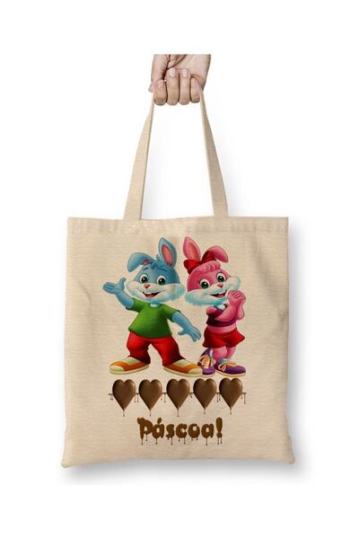 dekado Amor E Pascoa Cloth Bag Long Handle