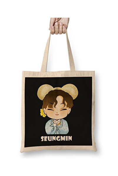 Generic Brand Stray Kids Logo Signatures Tote Bag Long Handle