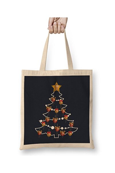 dekado Nigel Farage UKIP Christmas Tree Baubles Tote Bag Long Handle