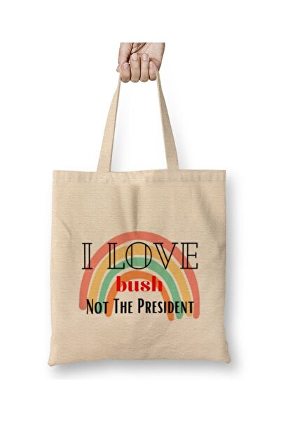 dekado I Love My Wife Couple Gift Cloth Bag Long Handle