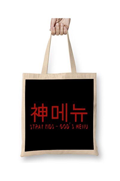 Generic Brand Stray Kids God's Menu Hangul Cloth Bag Long Handle