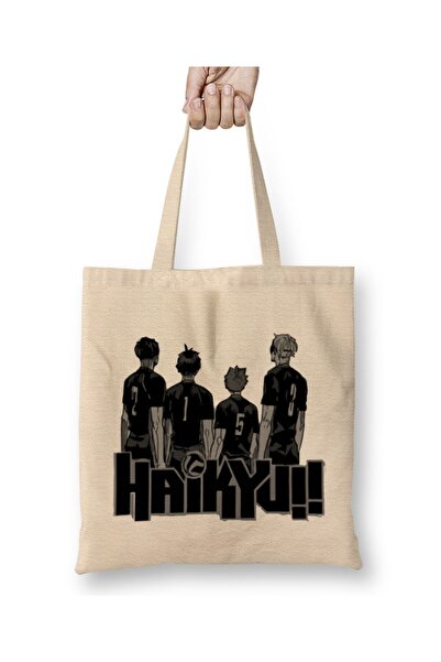 dekado حقيبة قماش Haikyuu 02 بمقبض طويل