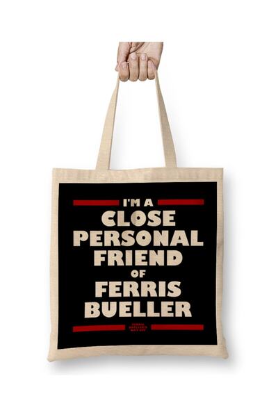 dekado حقيبة قماش قريبة وشخصية من Ferris Bueller بمقبض طويل