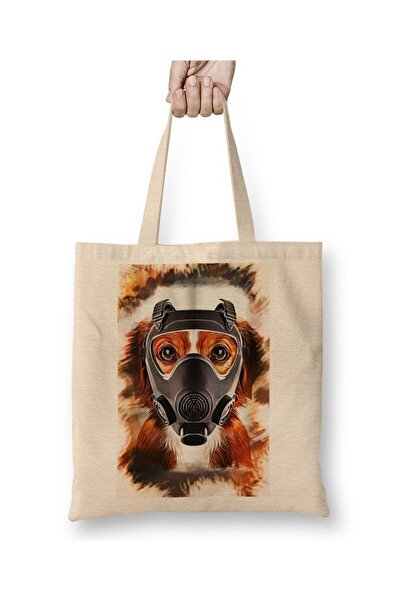 dekado Masked Pug Dog Tote Bag Long Handle