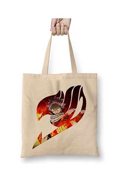 dekado حقيبة قماش Natsu Dragneel Anime Manga Fairy Tail 01 بمقبض طويل